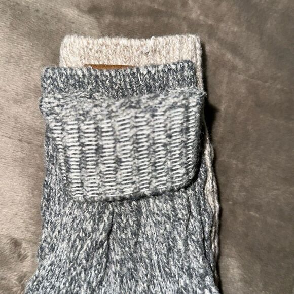 Bearpaw Gray White Tan White US W 5-10 Super Soft 3-Pack Anklet Cable Boot Socks - Picture 5 of 11